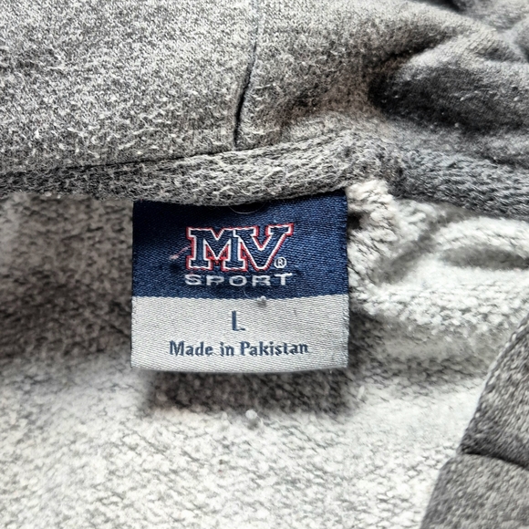 Vintage MV Sport Pro-Weave Minnesota Alpine Skiing State Hoodie Gray Large - Picture 2 of 11